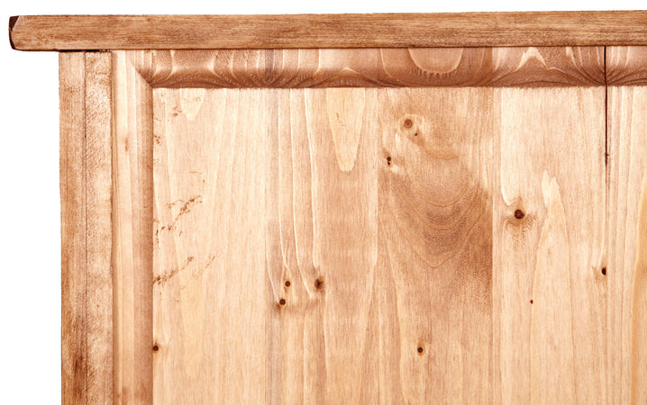 Biscottini Biscottini Vetrina Credenza Country legno tiglio naturale 68x25x130 ripiani