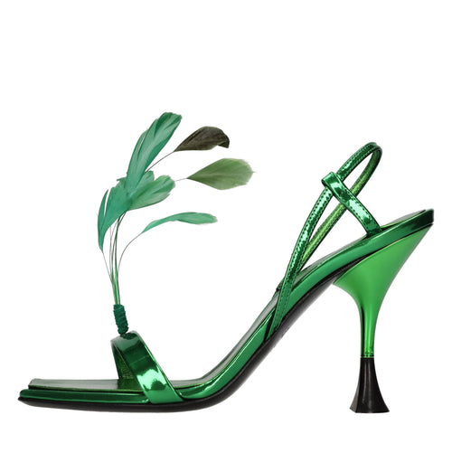 3JUIN Sandali Verde da donna