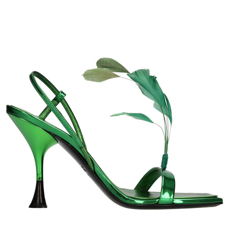 3JUIN Sandali Verde da donna