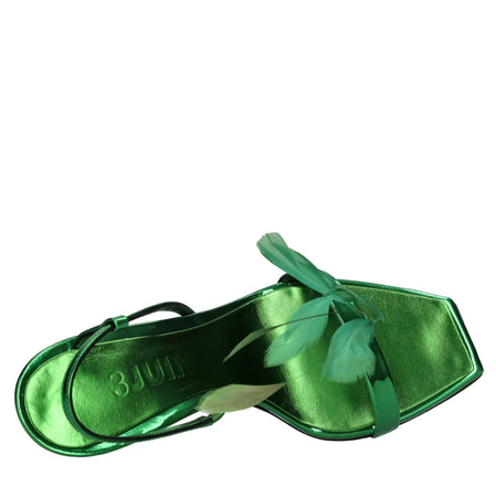 3JUIN Sandali Verde da donna