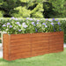 Letto Rialzato da Giardino Ruggine 240x40x77 cm Acciaio Corten Resistente