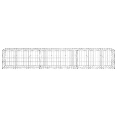 Gabbione con Copertura in Acciaio Zincato 300x50x50 cm