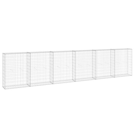 Gabbione con Copertura in Acciaio Zincato 300x30x100 cm