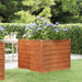 Letto Rialzato da Giardino in Acciaio Corten Durevole 100x100x77 cm Ruggine