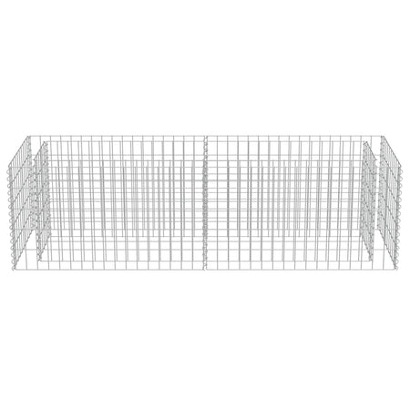 Gabbione Letto Rialzato in Acciaio Zincato 180x50x50 cm