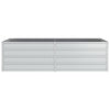 Letto Rialzato Giardino 160x80x45 cm in Acciaio Zincato Argento Robusto