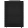 Mobile Portaoggetti da Giardino Nero 198x55,5x80 cm Polyrattan Ampio Spazio