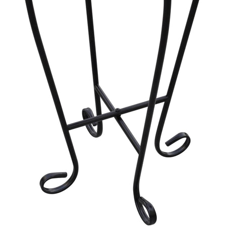 Tavolino per Piante in Ferro con Mosaico Verde e Bianco 60 cm