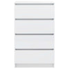 Credenza Bianco Lucido 60x35x98,5 cm in Legno Compensato