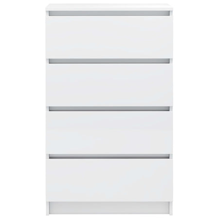 Credenza Bianco Lucido 60x35x98,5 cm in Legno Compensato