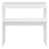 Tavolino Consolle Bianco 80x30x80 cm in Legno Multistrato