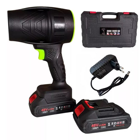 Soffiatore Elettrico con Doppia Batteria 48V portatile senza fili POTENTE CON VALIGIA