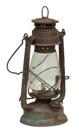 Biscottini Vecchia lanterna miniera a petrolio in metallo L15xPR15xH32 cm finiture assortite