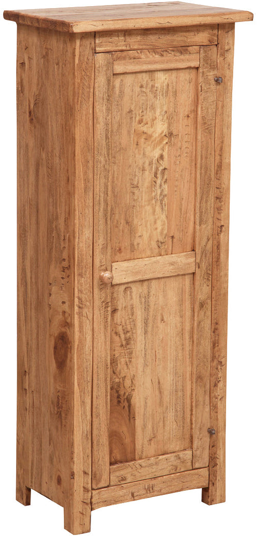 Biscottini Stipetto Country in legno massello di tiglio finitura naturale L40xPR25xH98 cm. Made in Italy
