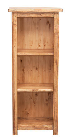 Biscottini Piccola libreria Country in legno massello di tiglio finitura naturale L40xPR25xH98 cm. Made in Italy