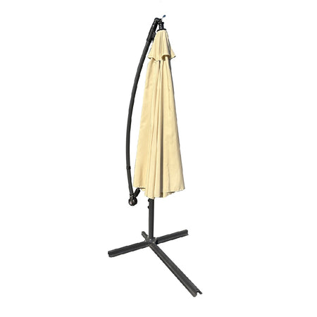 Ombrellone da Giardino Palo laterale 3Mt Beige Palo Alluminio e Manovella