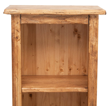 Biscottini Piccola libreria Country in legno massello di tiglio finitura naturale L40xPR25xH98 cm. Made in Italy