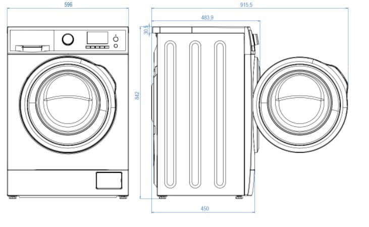 SanGiorgio Lavatrice Slim SLIM-FS714CA9 7kg 1400 giri/min A Bianco Caricamento frontale