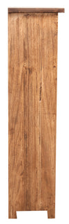 Biscottini Piccola libreria Country in legno massello di tiglio finitura naturale L40xPR25xH98 cm. Made in Italy