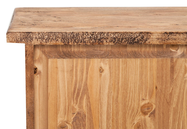 Biscottini Piccola libreria Country in legno massello di tiglio finitura naturale L40xPR25xH98 cm. Made in Italy