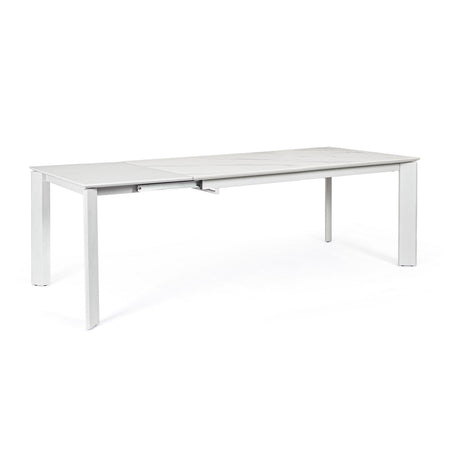 Tavolo "Briva" allungabile rettangolare con piano in ceramica e supporto in mdf