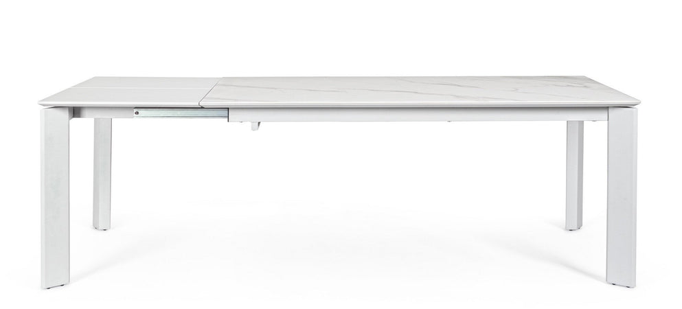 Tavolo "Briva" allungabile rettangolare con piano in ceramica e supporto in mdf