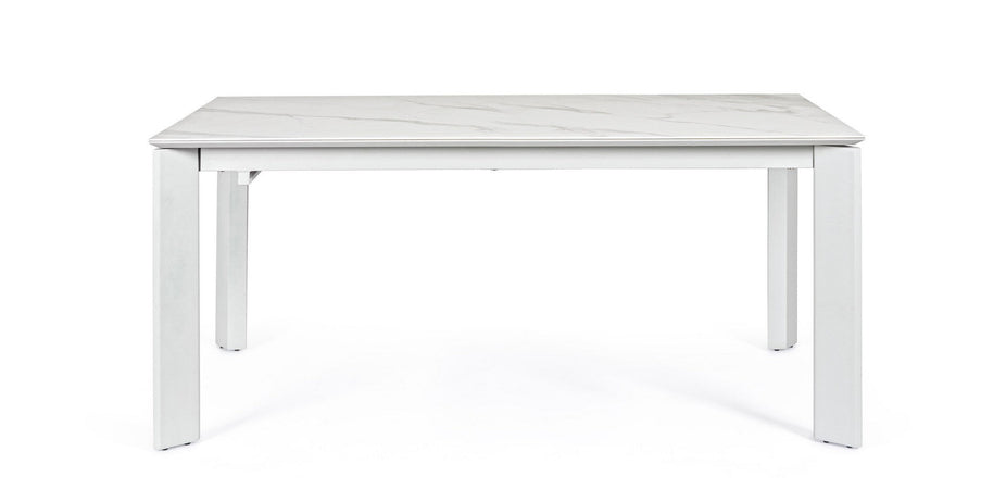 Tavolo "Briva" allungabile rettangolare con piano in ceramica e supporto in mdf