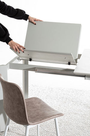 Tavolo "Briva" allungabile rettangolare con piano in ceramica e supporto in mdf