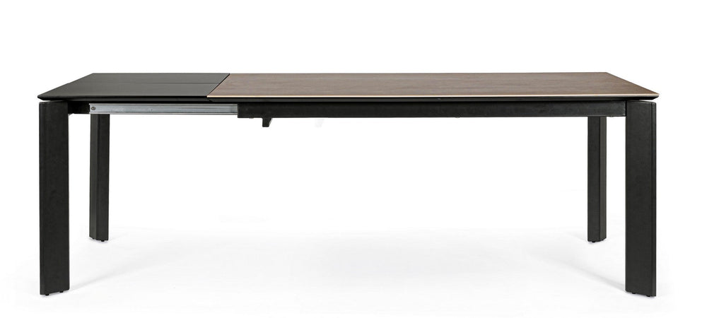 Tavolo "Briva" allungabile rettangolare con piano in ceramica e supporto in mdf
