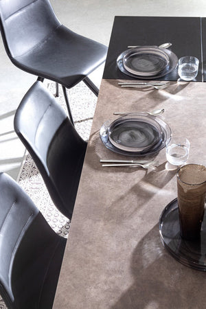 Tavolo "Briva" allungabile rettangolare con piano in ceramica e supporto in mdf