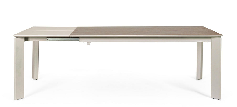 Tavolo "Briva" allungabile rettangolare con piano in ceramica e supporto in mdf