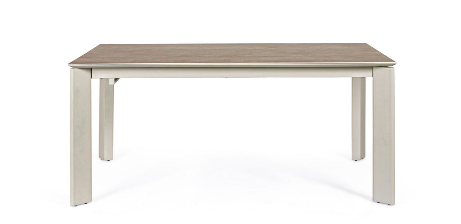 Tavolo "Briva" allungabile rettangolare con piano in ceramica e supporto in mdf