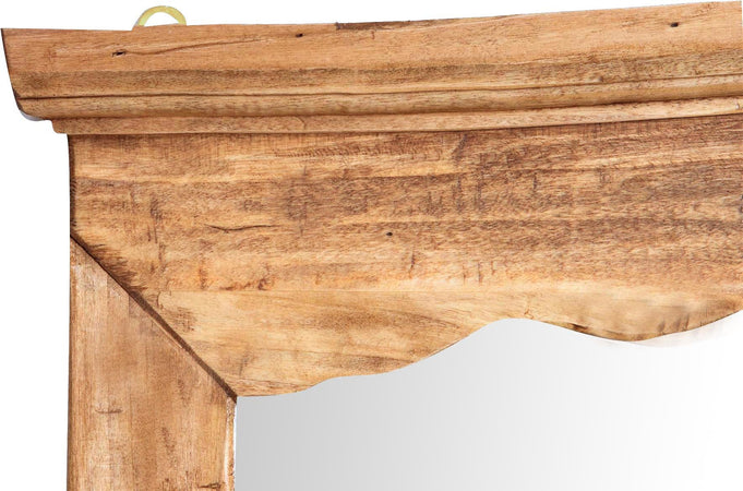 Biscottini Specchiera a muro Biscottini legno massello tiglio naturale 90x5x83 Made in