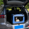Borsa Trasportino Animali Domestici Pieghevole 50x34 H 36cm Cani e Gatti Blu
