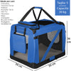 Borsa Trasportino Animali Domestici Pieghevole 50x34 H 36cm Cani e Gatti Blu