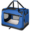 Borsa Trasportino Animali Domestici Pieghevole 50x34 H 36cm Cani e Gatti Blu