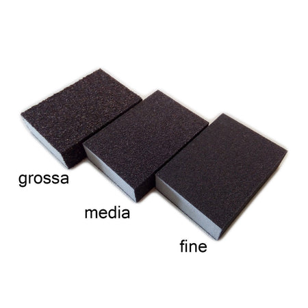 Spugna abrasiva 95x68x24mm per levigatura carta vetro legno - 2pz