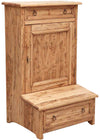 Biscottini Inginocchiatoio in legno massello di tiglio finitura naturale L60xPR47xH96 cm. Made in Italy