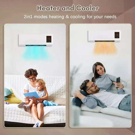 TERMOVENTILATORE RISCALDATORE CONDIZIONATORE PORTATILE DA PARETE VENTILATORE