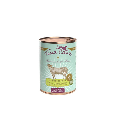 Terra Canis grain-free Vitello con radice di prezzemolo, mango e ribes nero 400 gr