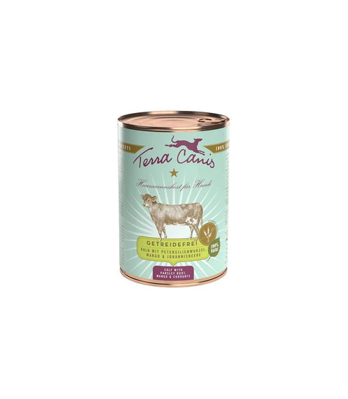 Terra Canis grain-free Vitello con radice di prezzemolo, mango e ribes nero 400 gr