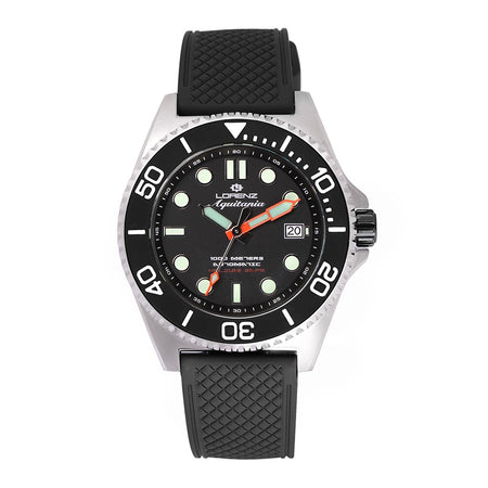 Orologio LORENZ uomo Aquitania automatico 1000 M acciaio / nero
