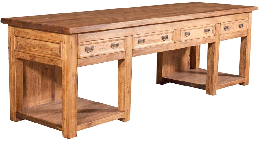 Biscottini Biscottini Bancone Country legno massello tiglio naturale 300x90x97 Made in