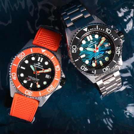Orologio LORENZ uomo Aquitania automatico 1000 M acciaio / sea