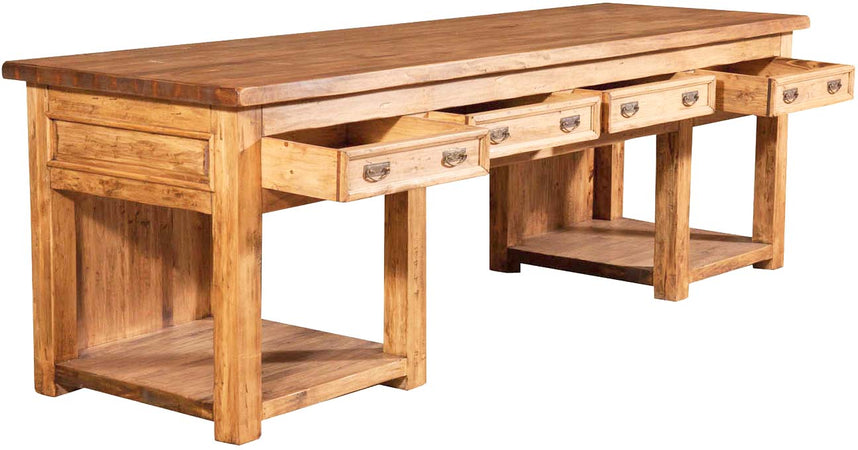 Biscottini Biscottini Bancone Country legno massello tiglio naturale 300x90x97 Made in