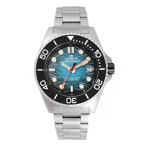 Orologio LORENZ uomo Aquitania automatico 1000 M acciaio / sea