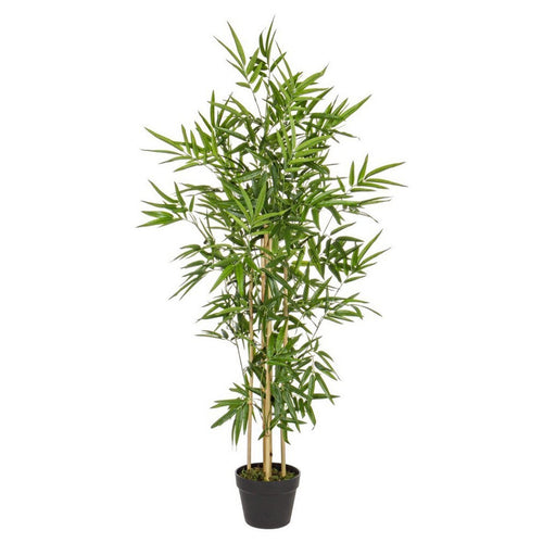 Pianta artificiale moderna con vaso Bamboo in materiale sintetico da h 130 cm