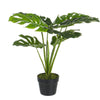 Pianta artificiale Filodendro con foglie in gomma, struttura in metallo, 115x105x150h cm