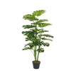 Pianta artificiale Filodendro con foglie in gomma, struttura in metallo, 115x105x150h cm