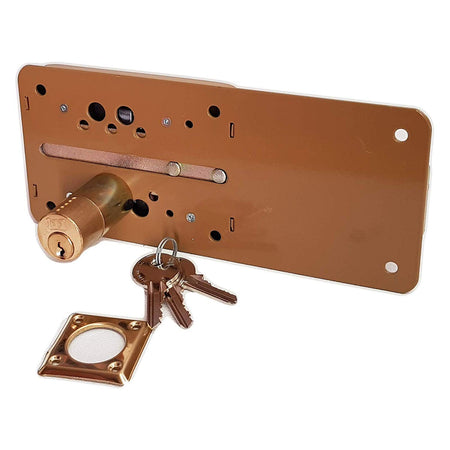 Facchinetti serratura a spingere destra 50mm ferroglietto cilindro fisso 6 mandate senza scrocco